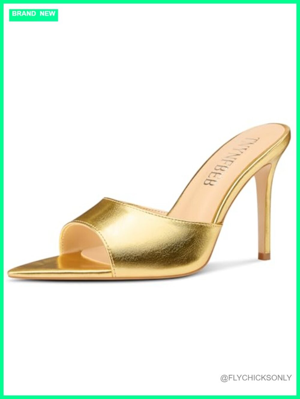 Women's Stiletto High Heel Pointed Open Toe Slingback Sandals 3.9 Inch